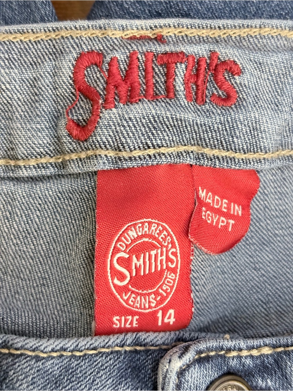 Smith’s Dungarees Jeans Women’s 14 Bootcut Blue Stretch Denim Embroidered - Picture 4 of 6
